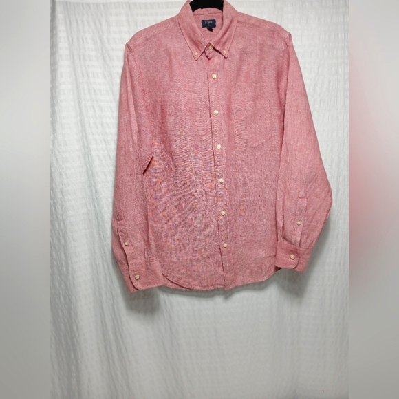 J.Crew 100%Linen Slim Fit Longsleeve Buttondown Shirt. Size M - Picture 1 of 7